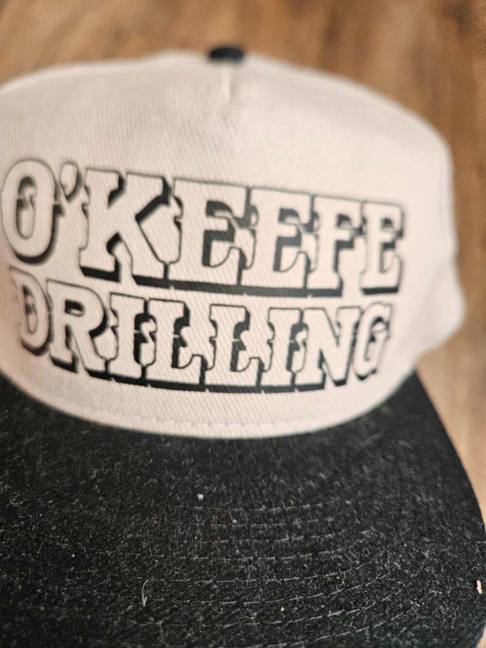 Vintage 90s O’Keefe Drilling Trucker Hat Otto Cap Made in Taiwan Snapback Tan